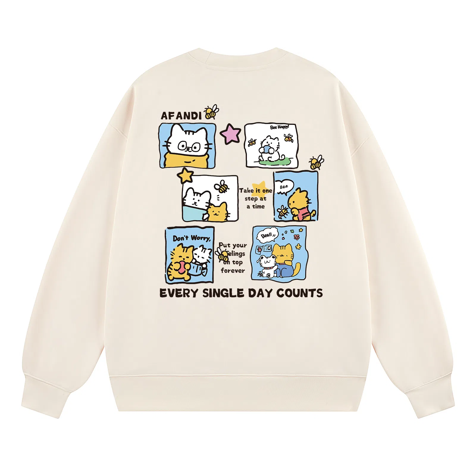 Avandi Plaid Cat Logo Sweatshirt