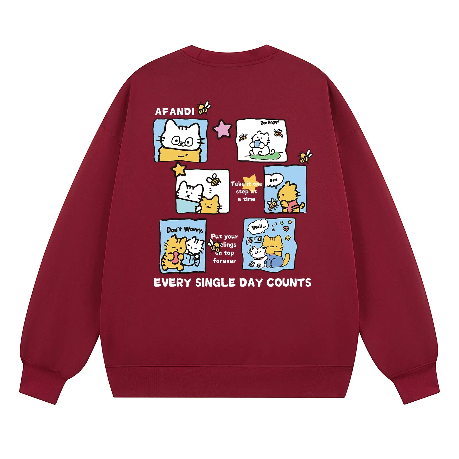 Avandi Plaid Cat Logo Sweatshirt