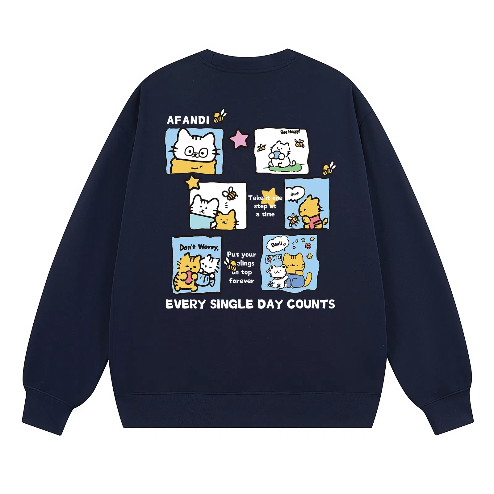 Avandi Plaid Cat Logo Sweatshirt