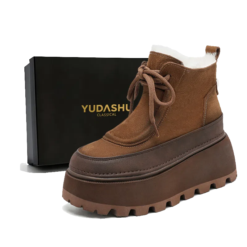 YUDASHU Winter Shearling Boots