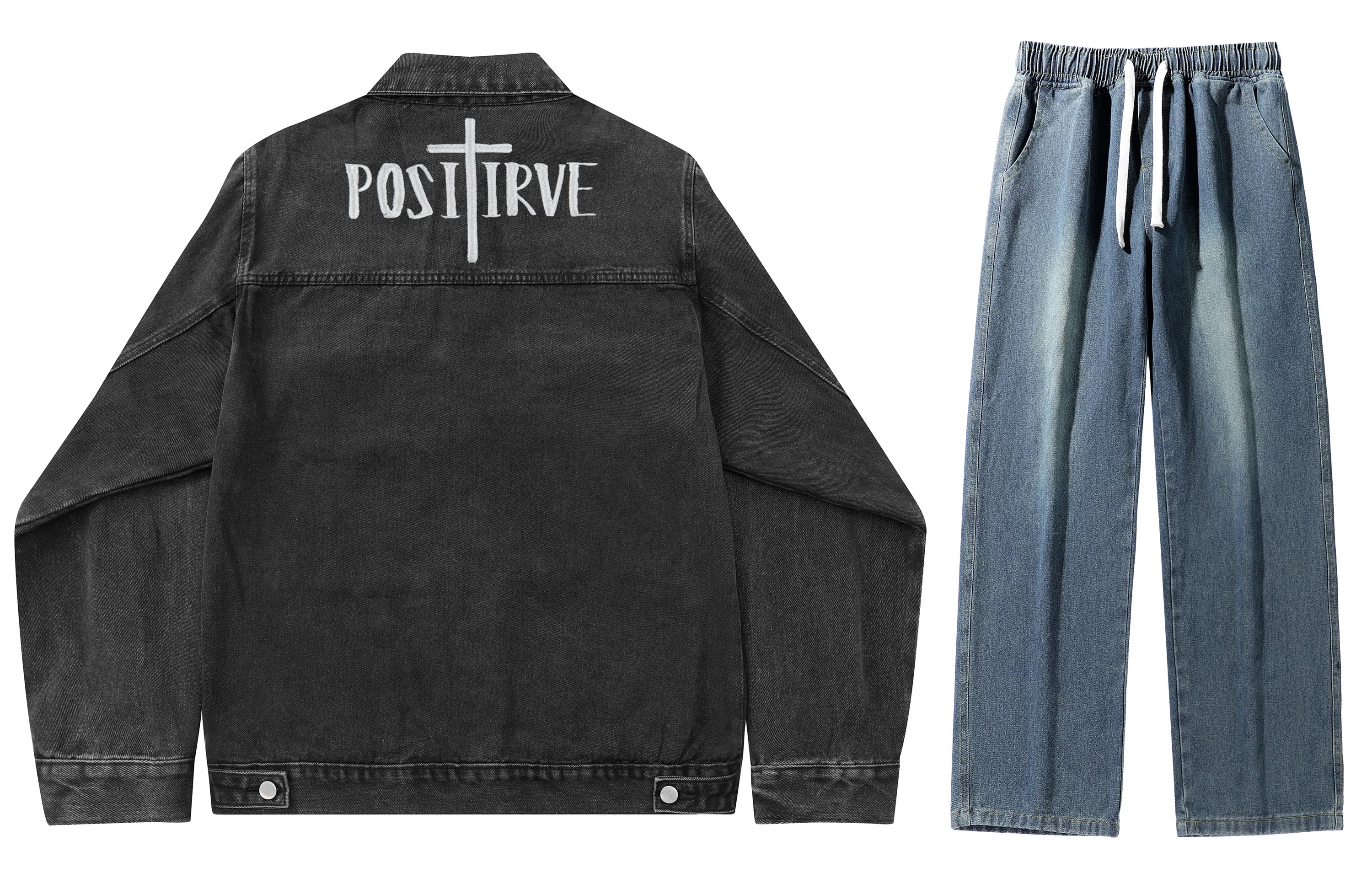 A.X.S.K Vintage Cross Denim Set