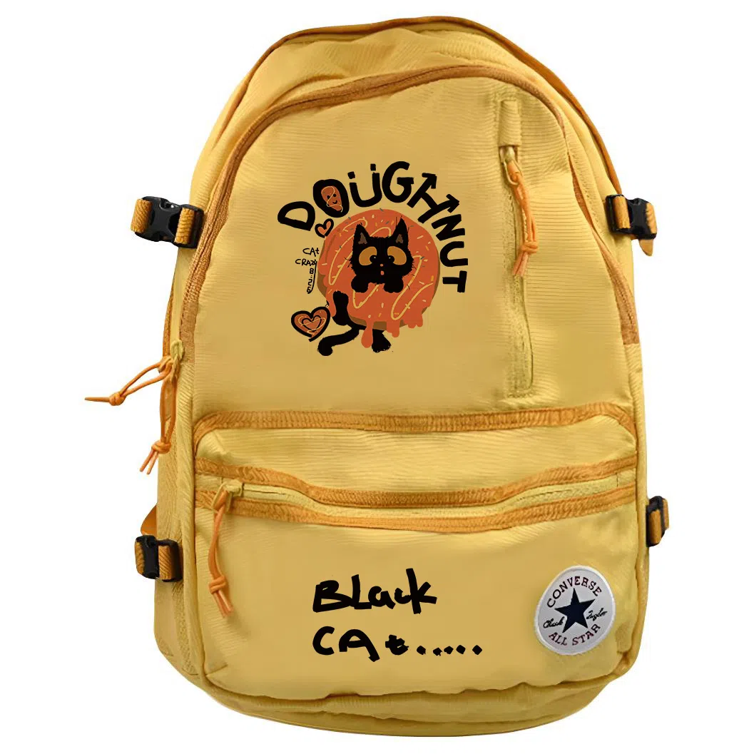 Converse Logo Zipper Backpack Yellow