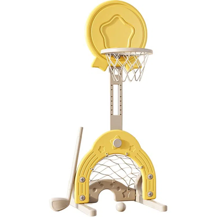 图米鱼 儿童篮球架篮球框室内投篮球类玩具篮球家用 可升降 投掷套圈
