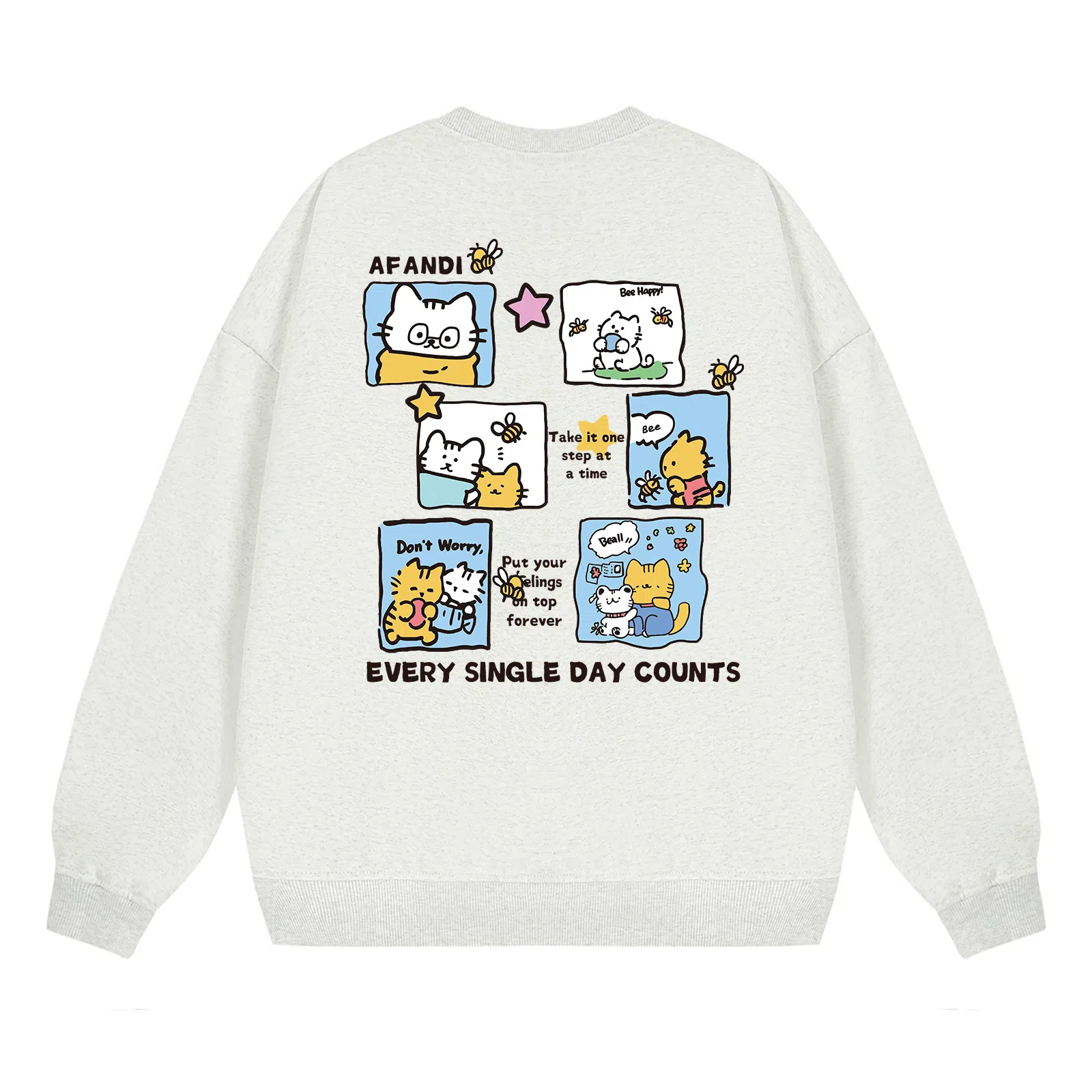 Avandi Plaid Cat Logo Sweatshirt