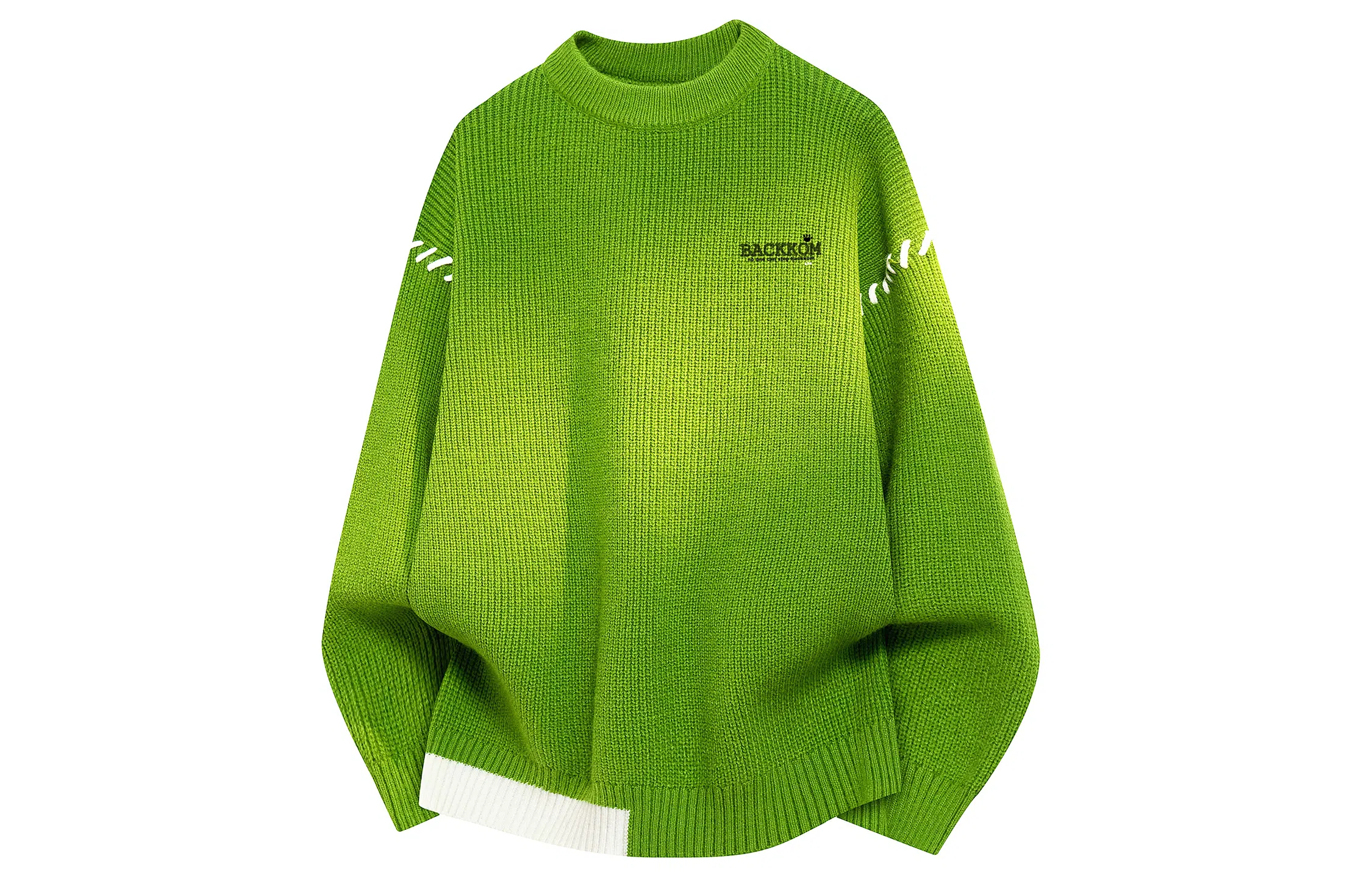 大卫贝肯 美式复古高街基础款圆领套头上衣潮流潮牌休闲宽松内搭打底衫时尚百搭痞帅慵懒风秋冬款长袖毛衣 男女同款