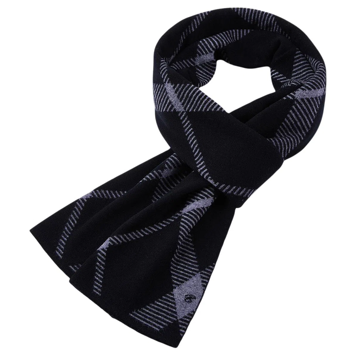 红豆 简约优雅舒适时尚百搭 绵羊毛 绒线围巾 男款