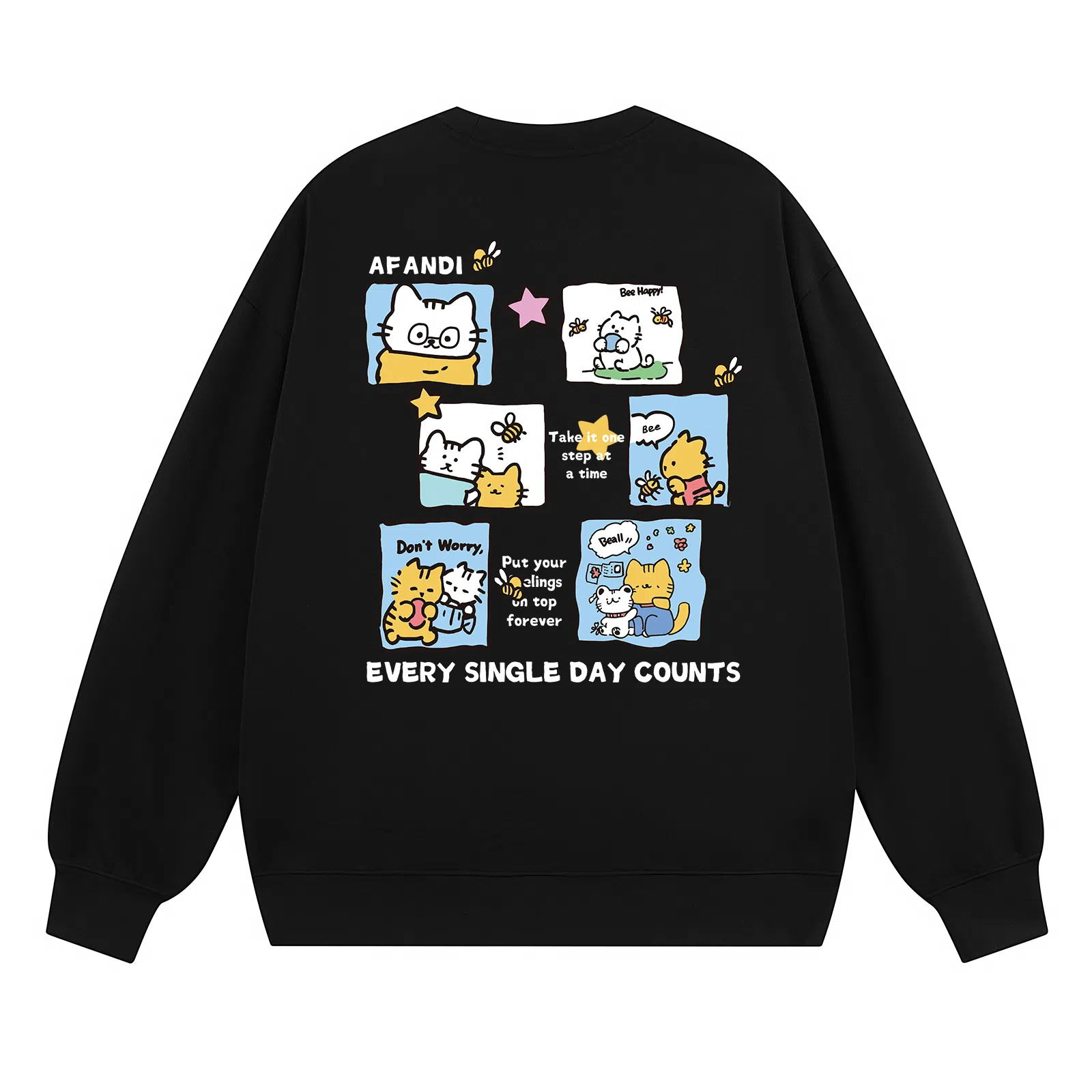 Avandi Plaid Cat Logo Sweatshirt