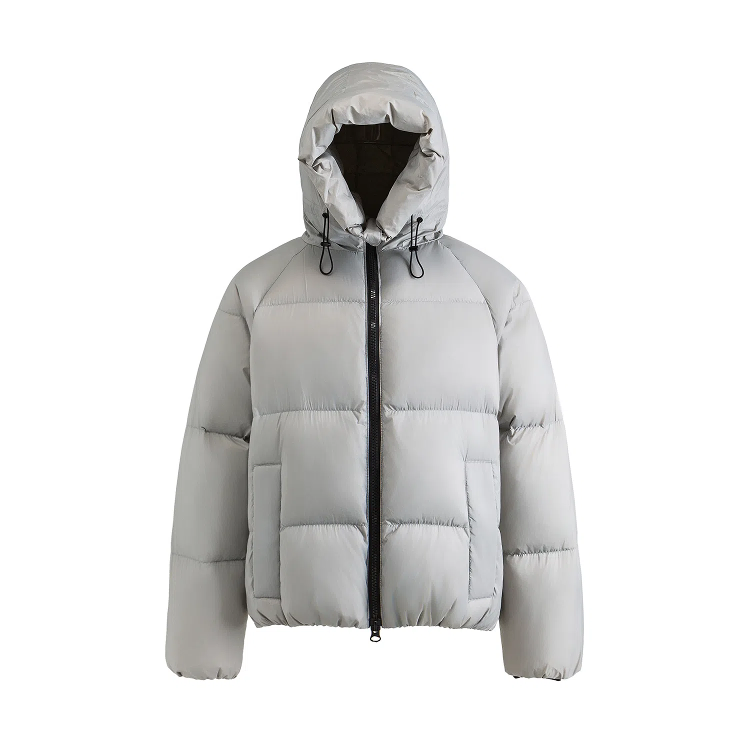 【dme】 美式复古纯色连帽宽松白鸭绒外套男冬季休闲保暖面包服中性加厚短款羽绒服 男女同款