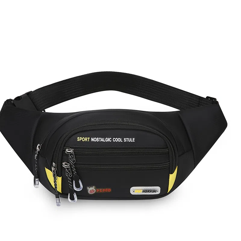 小猪班纳 运动跑步多功能大容量斜挎包时尚潮流防水手机包 尼龙牛津布 腰包 常规 男款 多色