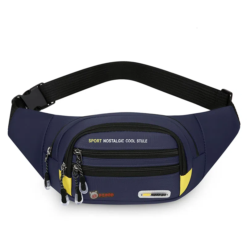 小猪班纳 运动跑步多功能大容量斜挎包时尚潮流防水手机包 尼龙牛津布 腰包 常规 男款 多色