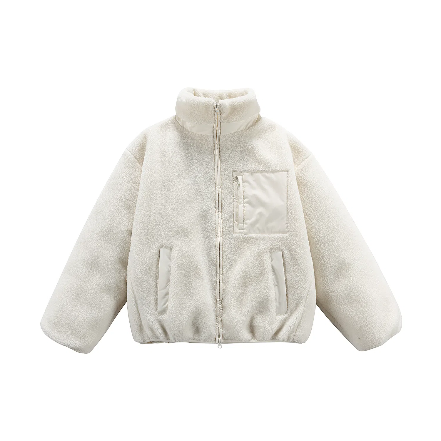 【dme】 潮牌复古美式休闲中性情侣宽松羊羔绒白鸭绒外套男冬季时尚保暖立领纯色户外羽绒服 男女同款