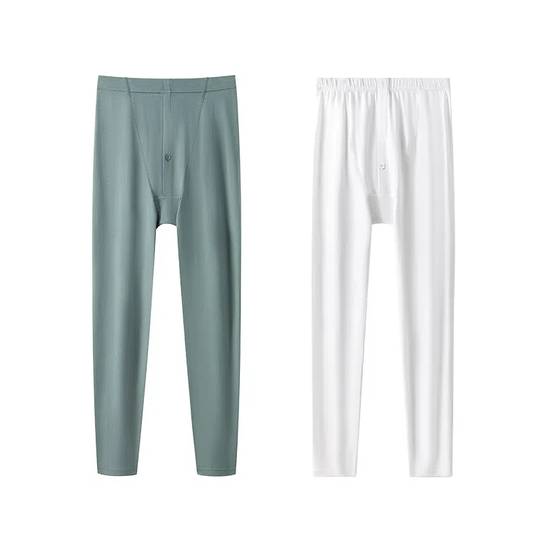 贴身领域 俩条装青少年纯棉秋裤男士春秋季初高中学生单件全棉毛线裤防寒打底裤抗寒贴身舒适柔软简约保暖裤 男款