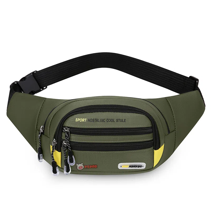 小猪班纳 运动跑步多功能大容量斜挎包时尚潮流防水手机包 尼龙牛津布 腰包 常规 男款 多色