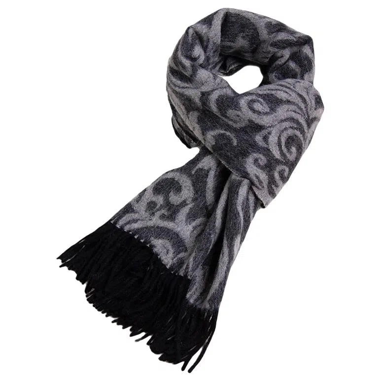 红豆 经典优雅围披两用柔软舒适百搭保暖 羊毛 绒线围巾 男女同款情侣款