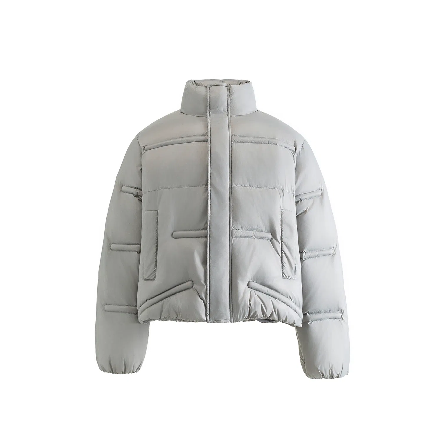 【dme】 美式复古设计款保暖立领纯色外套宽松休闲高级感简约慵懒时尚中性羽绒服 男女同款