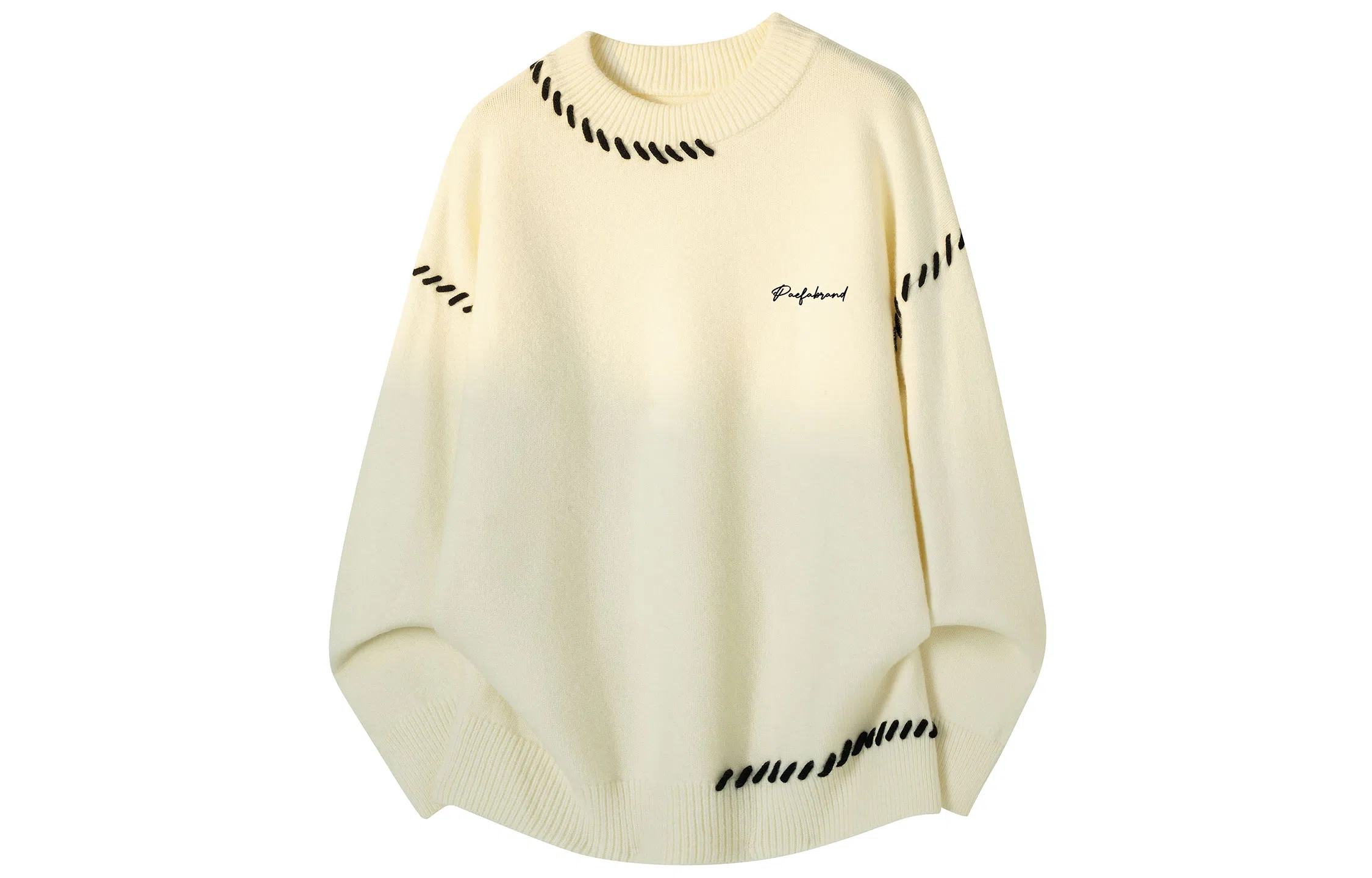 PAEFA Retro Colorblock Knit Sweater