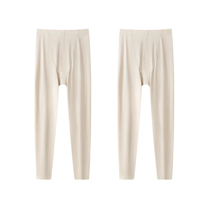 贴身领域 俩条装青少年纯棉秋裤男士春秋季初高中学生单件全棉毛线裤防寒打底裤抗寒贴身舒适柔软简约保暖裤 男款