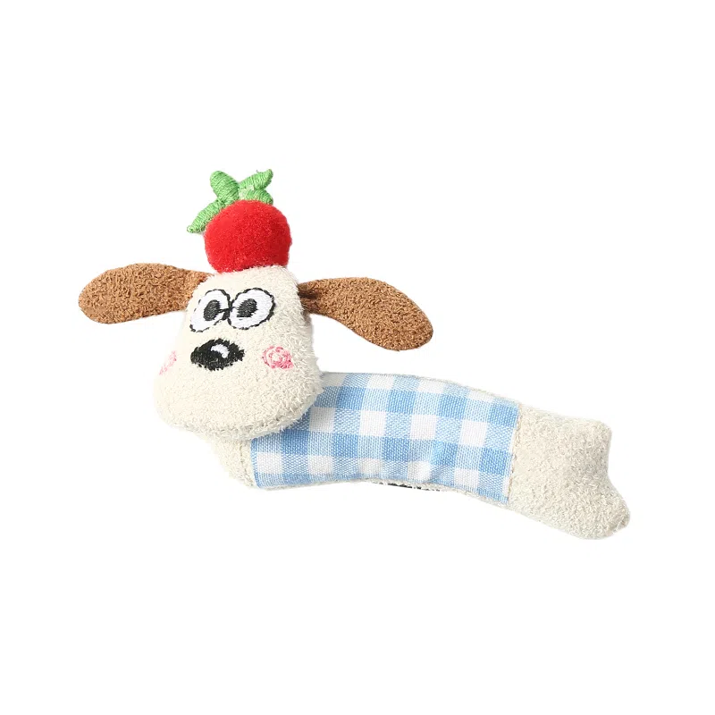 如花梦 可爱万岁 软萌小狗波点侧边夹碎发刘海夹 布艺 发夹 女款