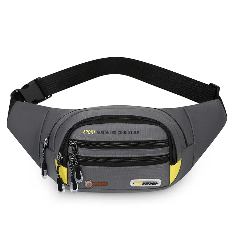 小猪班纳 运动跑步多功能大容量斜挎包时尚潮流防水手机包 尼龙牛津布 腰包 常规 男款 多色