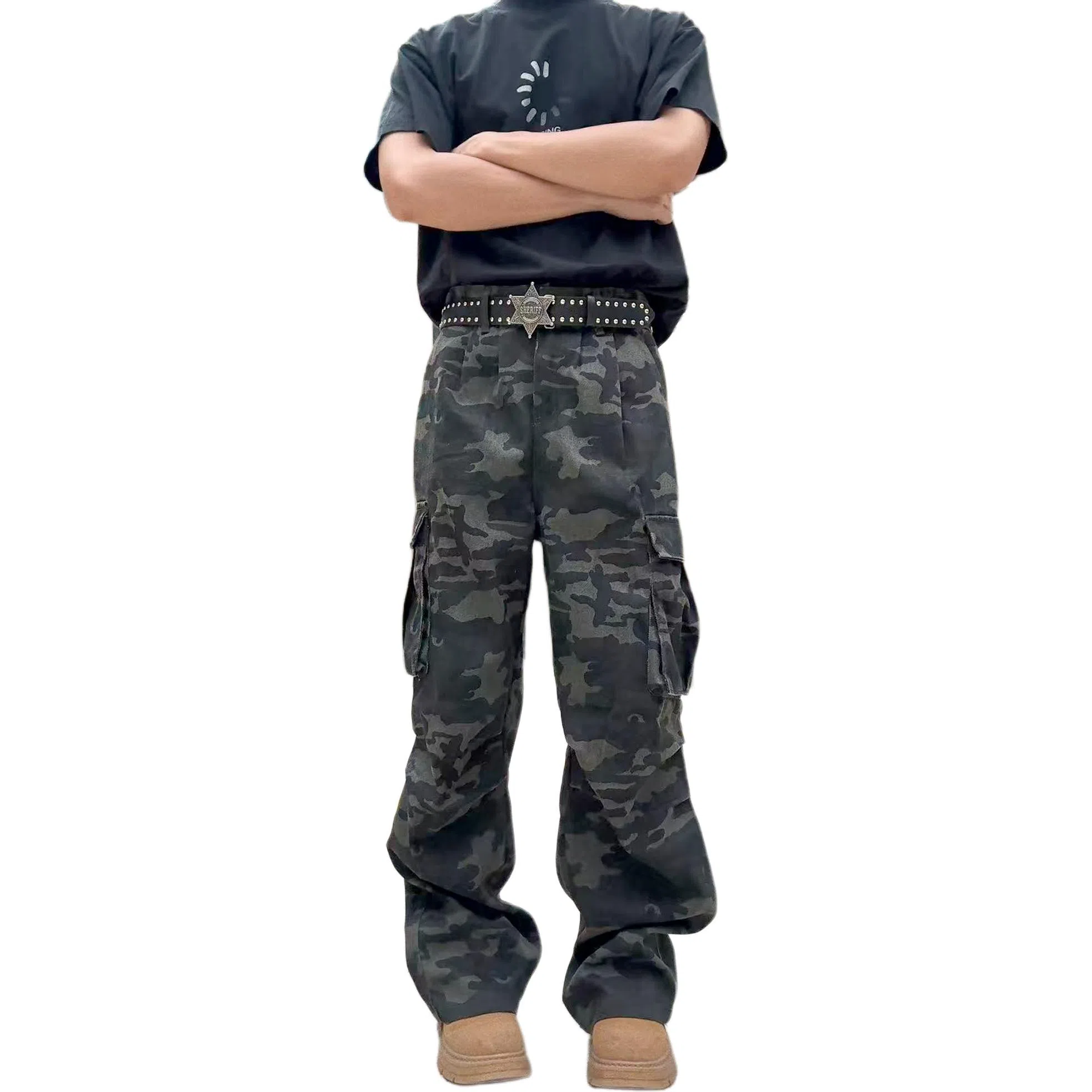 MADONA Vintage Camo Workwear Jeans
