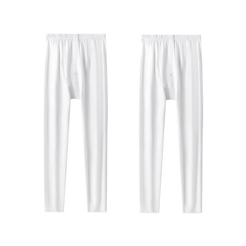 贴身领域 俩条装青少年纯棉秋裤男士春秋季初高中学生单件全棉毛线裤防寒打底裤抗寒贴身舒适柔软简约保暖裤 男款