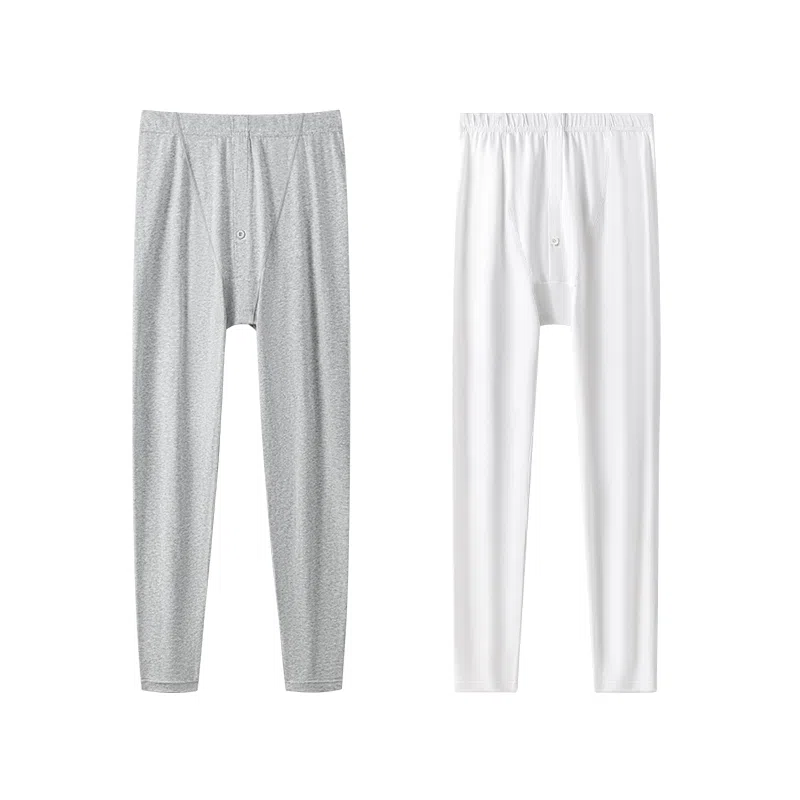 贴身领域 俩条装青少年纯棉秋裤男士春秋季初高中学生单件全棉毛线裤防寒打底裤抗寒贴身舒适柔软简约保暖裤 男款