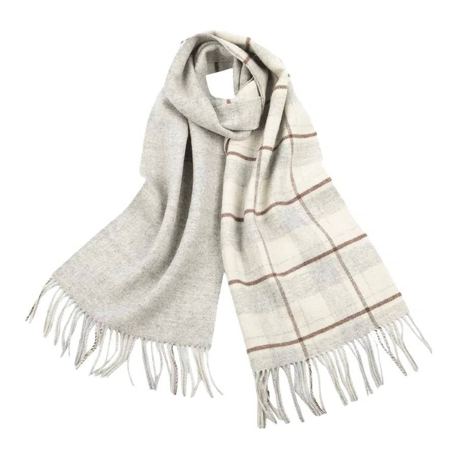 红豆 品牌格子条纹保暖经典 羊毛 绒线围巾 男女同款情侣款