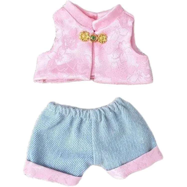 图米鱼 淡雅中式 【适配于 一代 二代 三代 马卡龙 坐坐派对】粉色可爱 娃衣着替