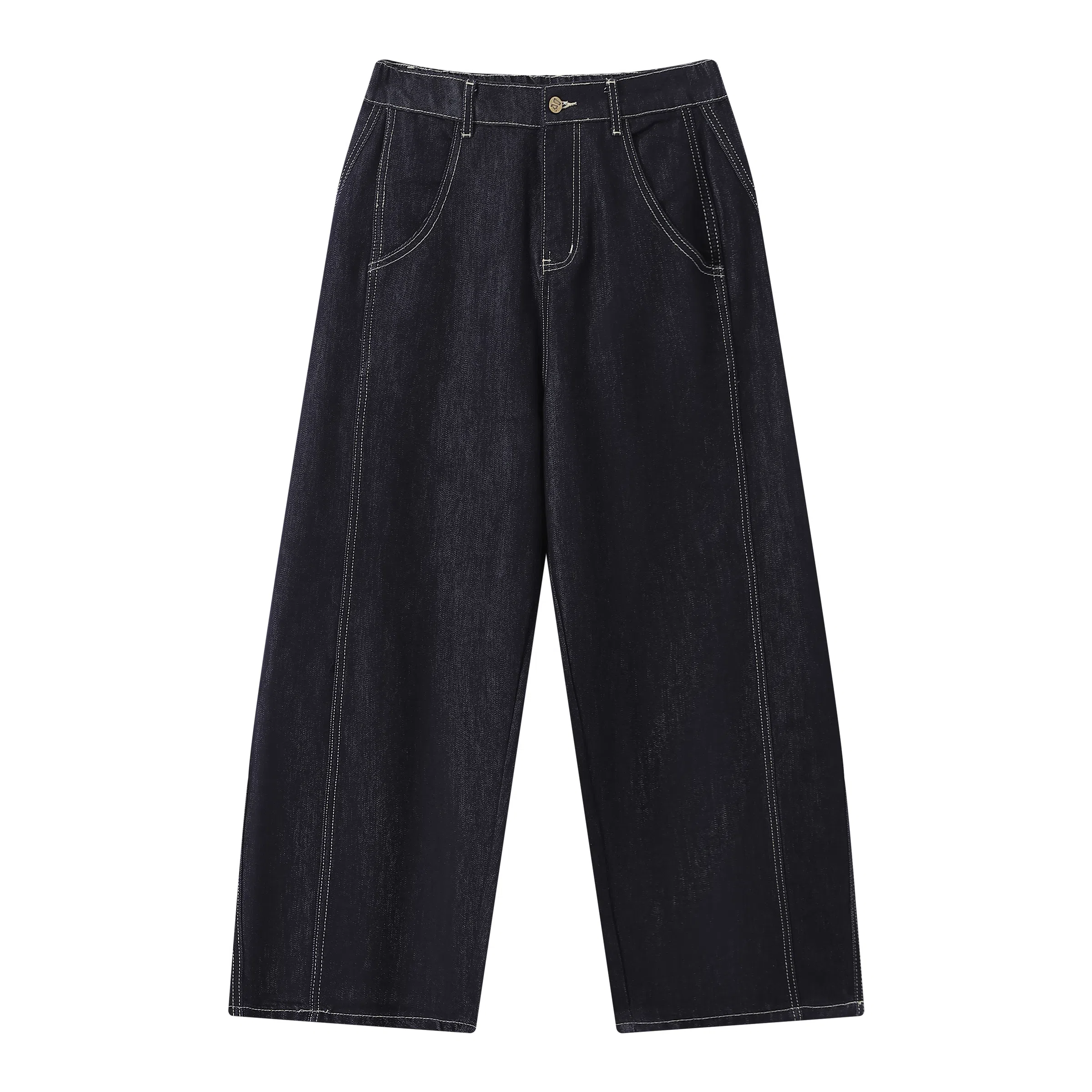 Mr. Jiangnan Heavyweight Split Heart Embroidered Twill Jeans