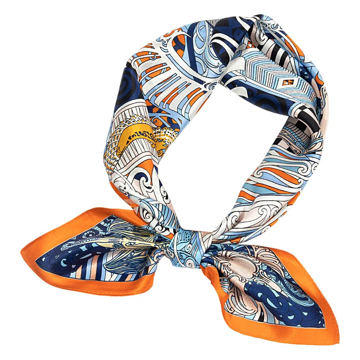 一米画纱 古典花卉雅韵国风真丝方巾旅游装饰素绸缎领巾搭配西装时尚出游 桑蚕丝 丝巾 女款