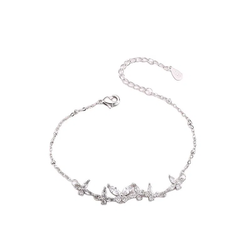 玲饰悦 爆闪小众轻奢简约 璀璨梦幻精致 浪漫甜美轻奢小清新百搭森系紫藤花蝴蝶手饰#好运 琉璃 手链 女款