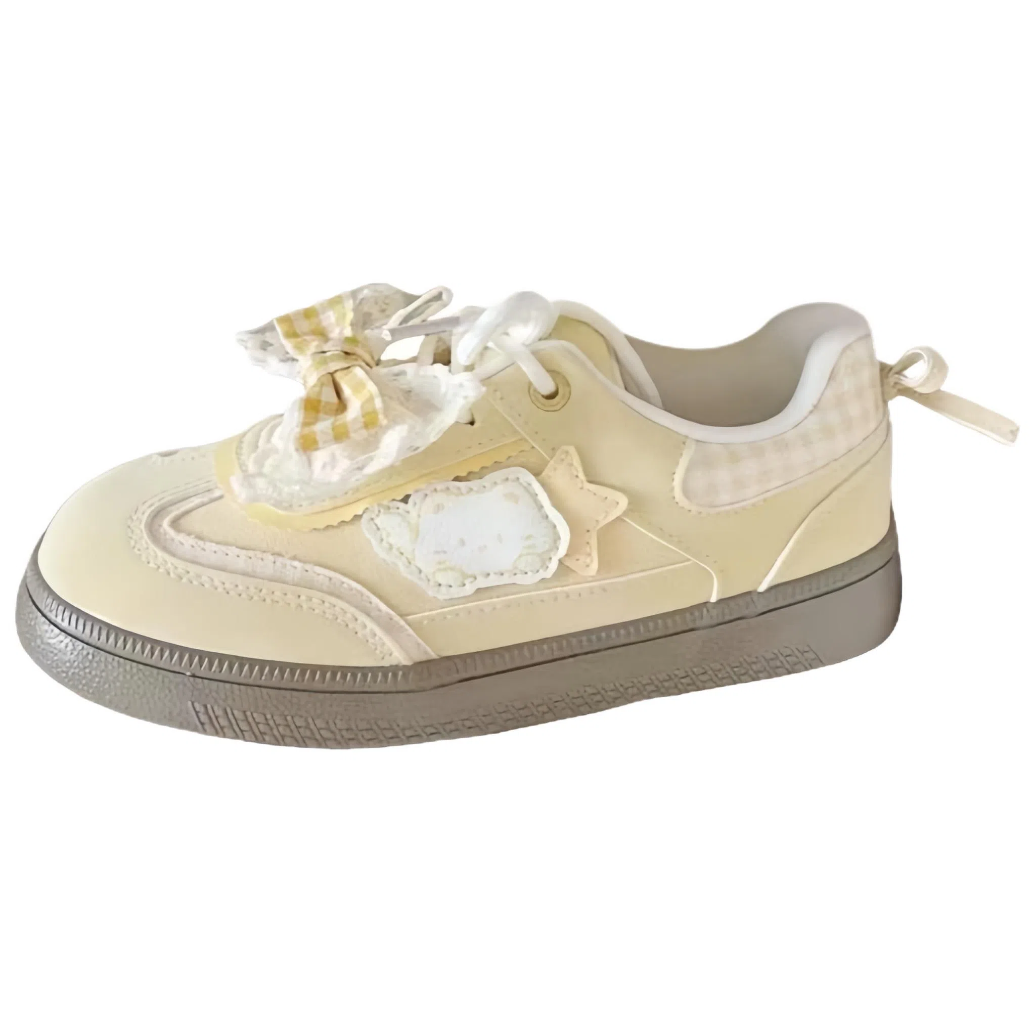 BINGO DUCK Retro Bow Low Sneakers