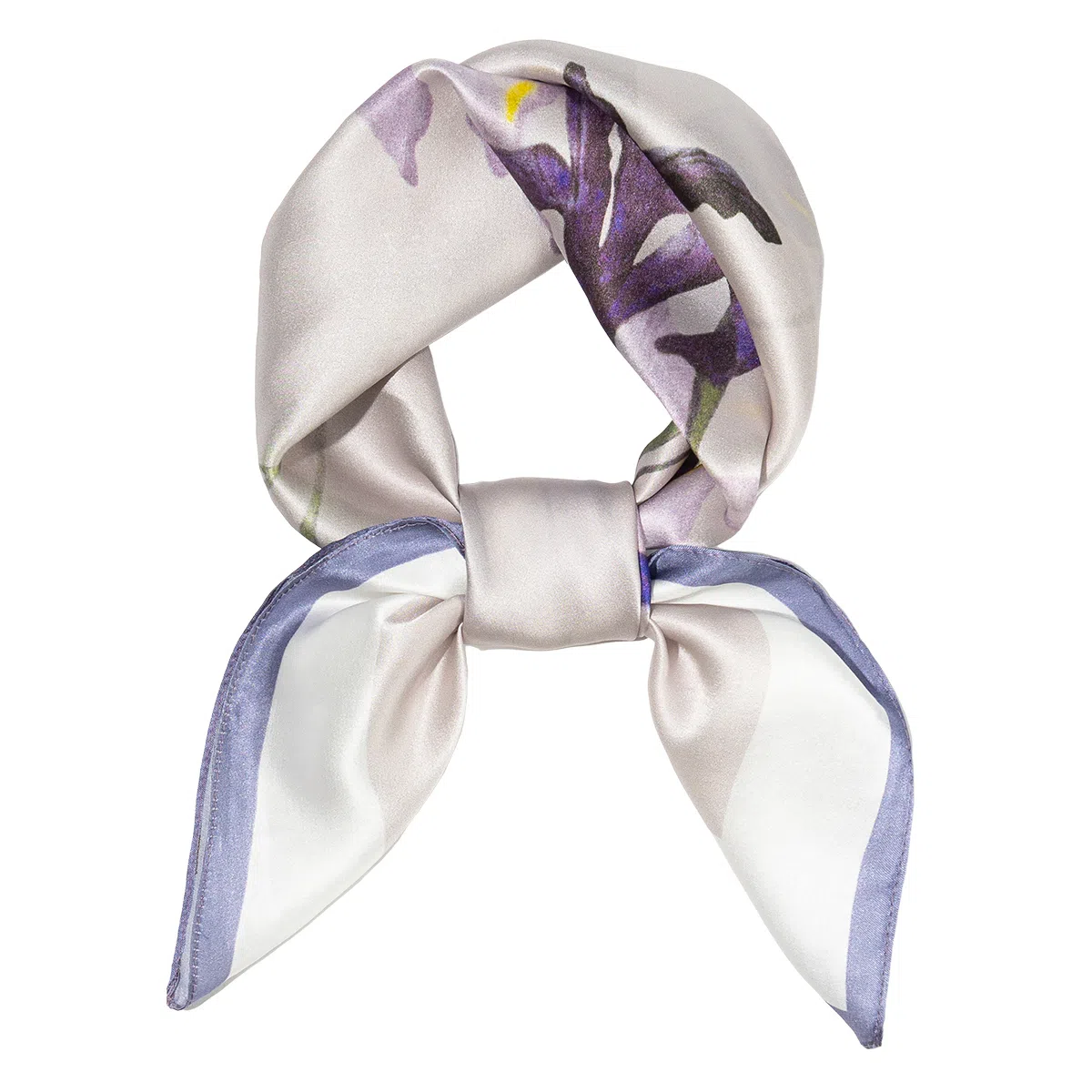 一米画纱 丝绸质感花卉图案国风印花真丝方巾踏青郊游装饰领巾拍照搭配 桑蚕丝 丝巾 女款