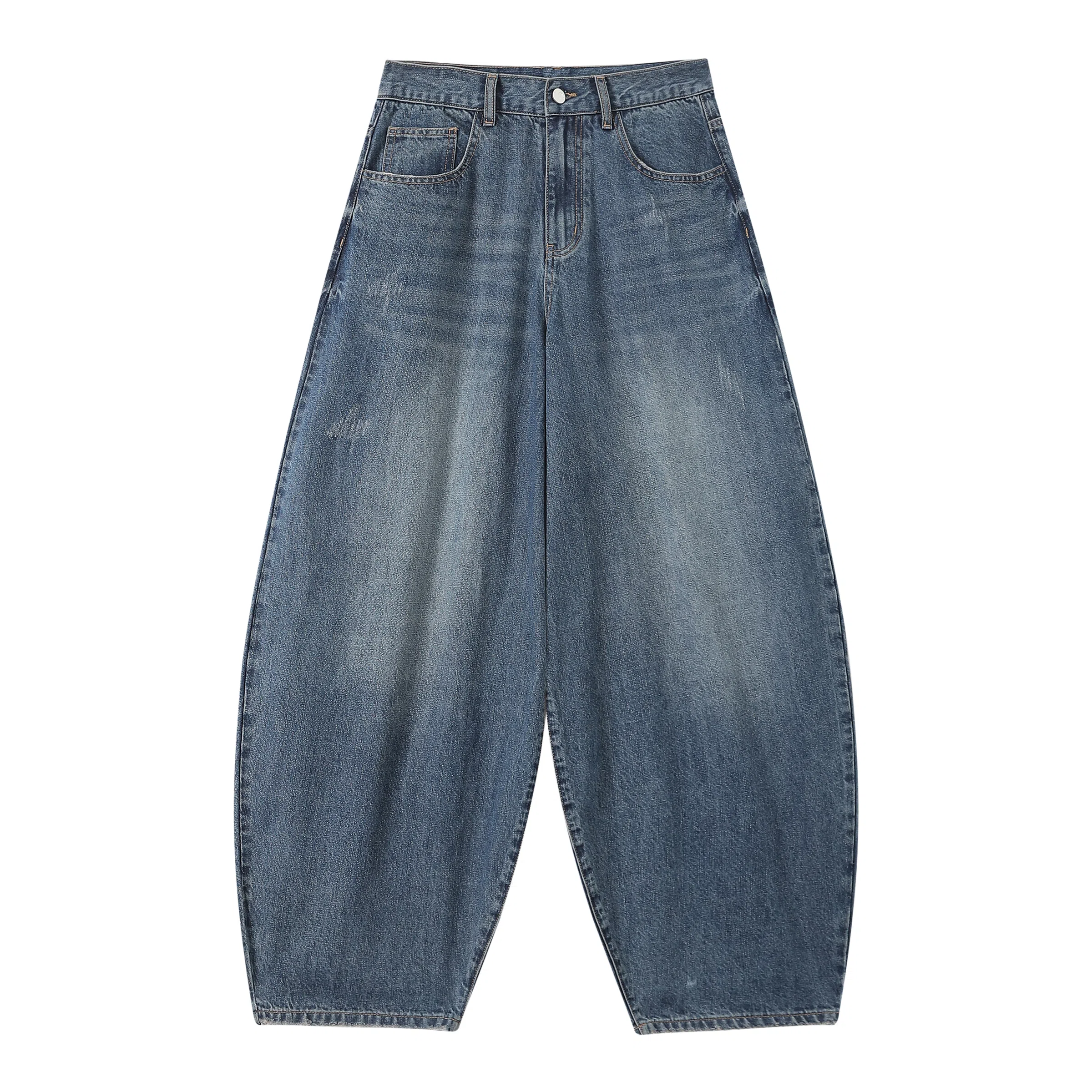 Jiangnan Vintage Washed Denim Pants