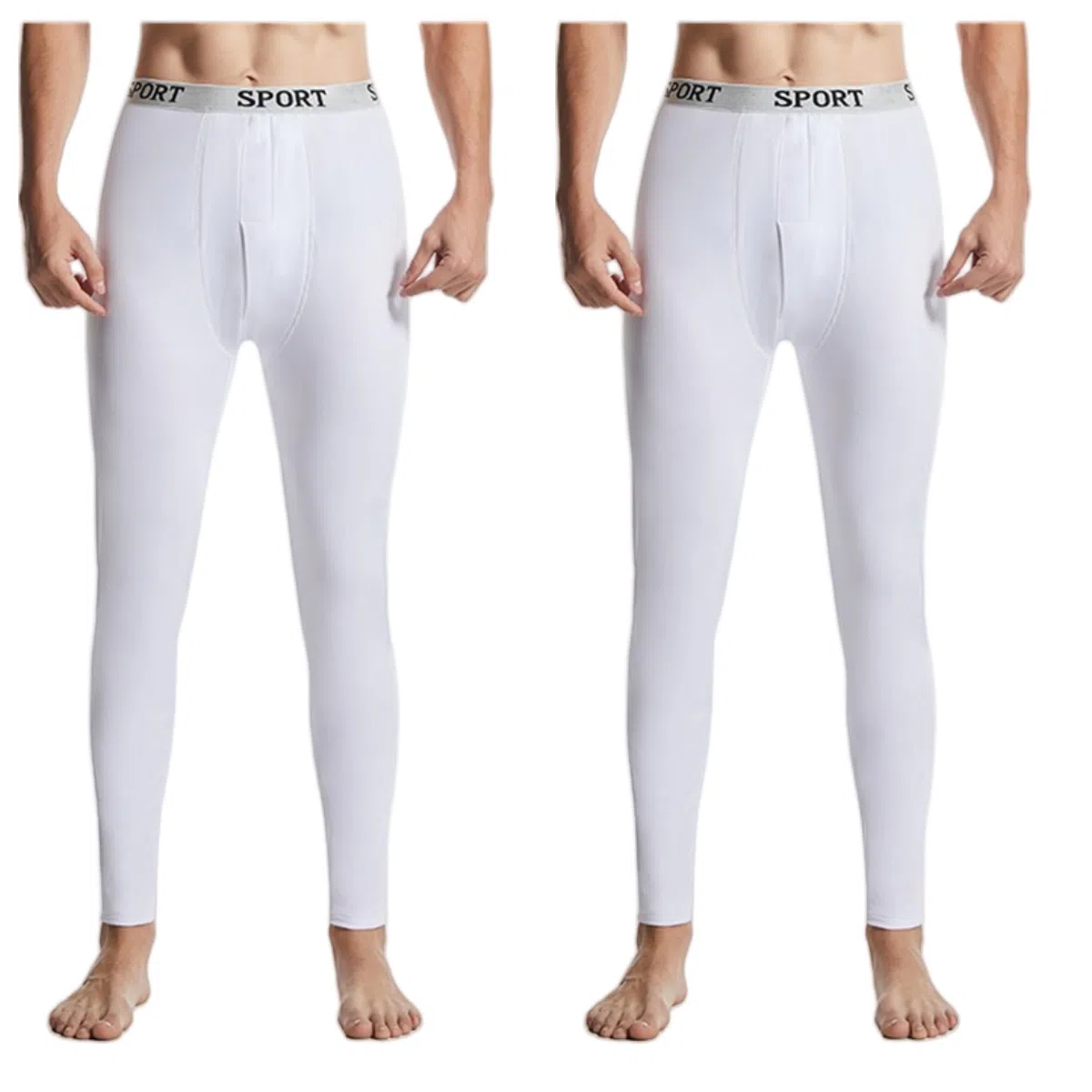 兰缪 运动型男字母腰带运动风修身防寒吸汗透气百搭长裤秋裤加绒保暖裤 男款