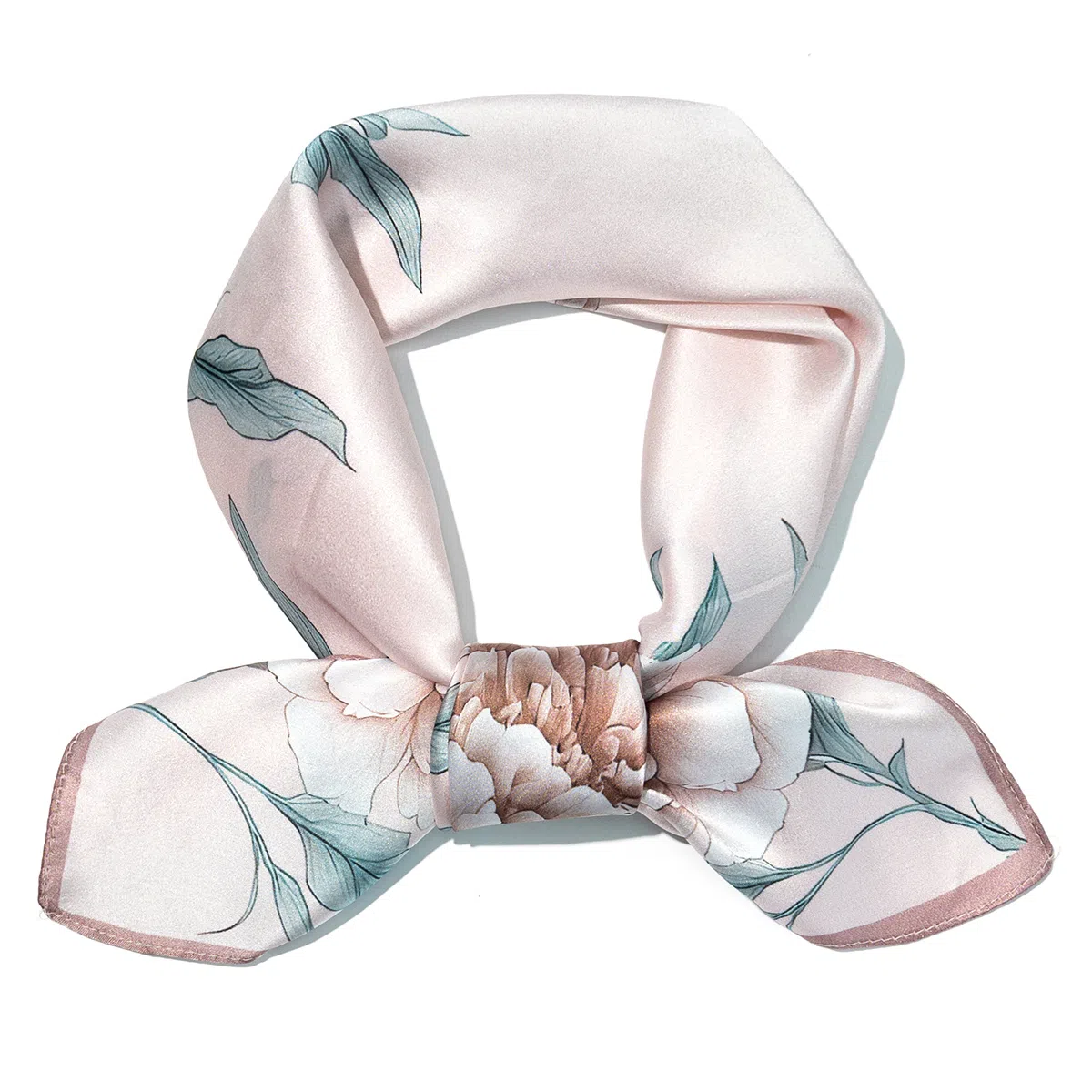 一米画纱 丝绸质感花卉图案国风印花真丝方巾踏青郊游装饰领巾拍照搭配 桑蚕丝 丝巾 女款