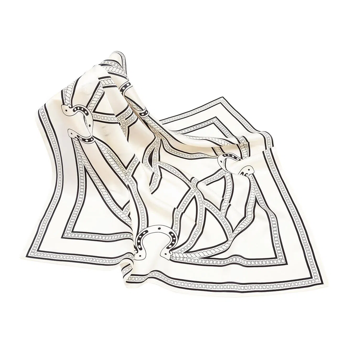 一米画纱 古典花卉雅韵国风真丝方巾旅游装饰素绸缎领巾搭配西装时尚出游 桑蚕丝 丝巾 女款