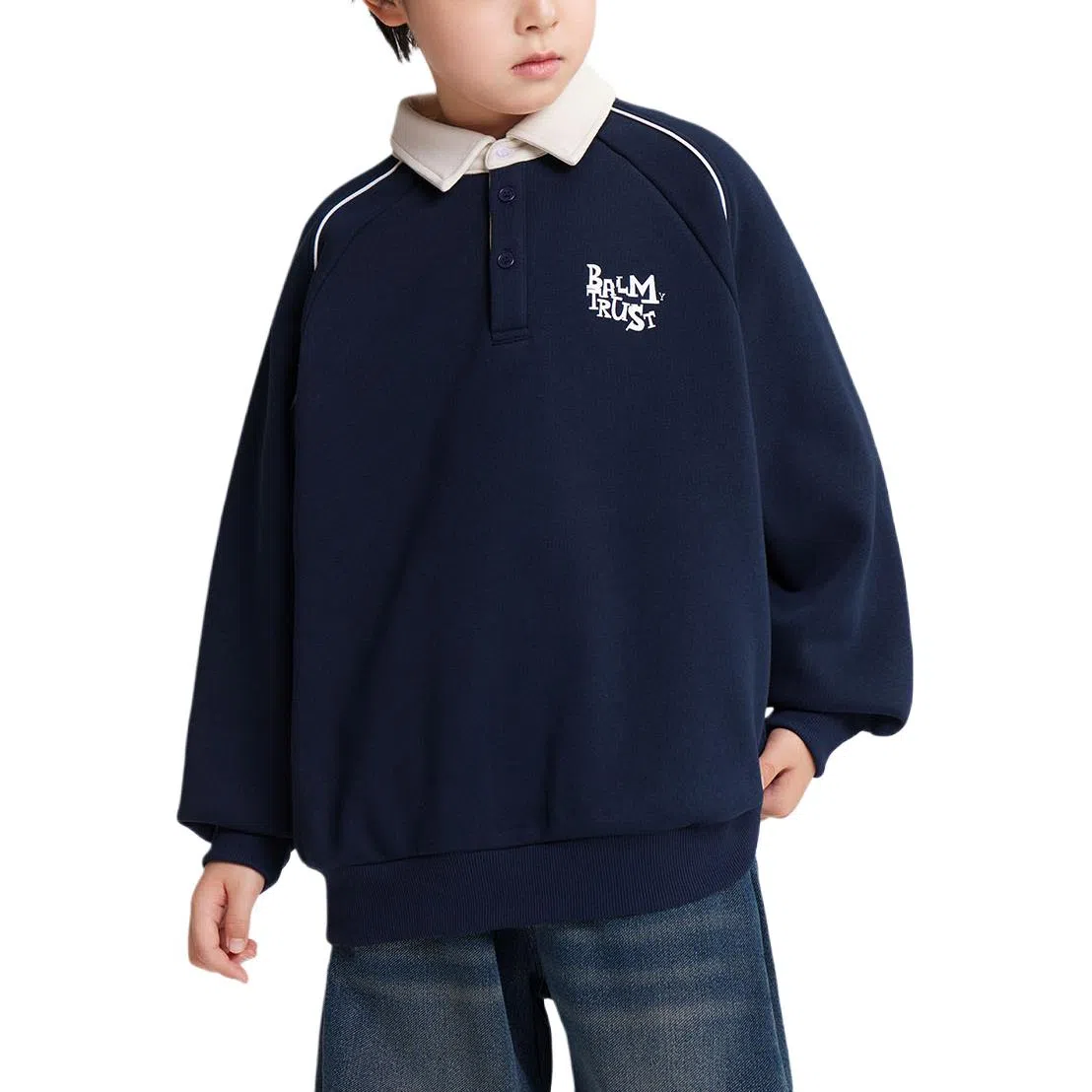 左西卫衣 字母加绒保暖防静电耐磨透气长袖 儿童款