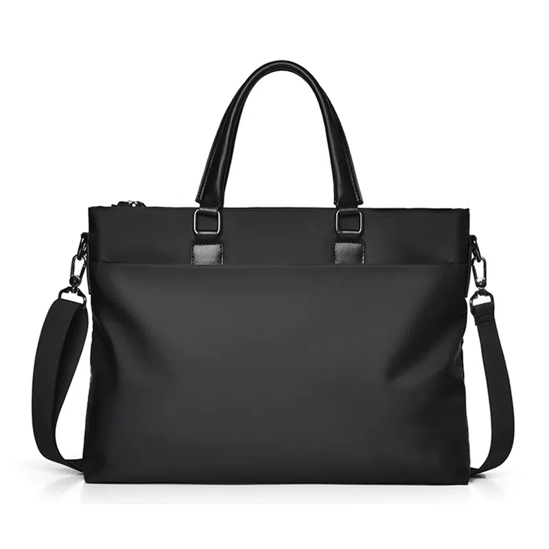 老人头 商务休闲简约通勤 织物 公文包 常规 男款 黑色