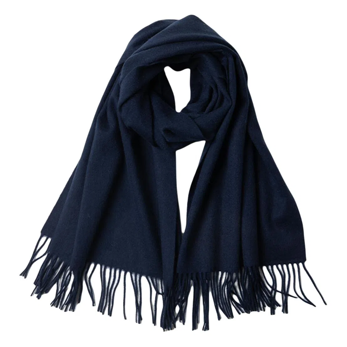 红豆 品牌绒毛混纺素色纯色水纹披肩柔软舒适保暖流苏 绵羊毛 绒线围巾 男女同款情侣款