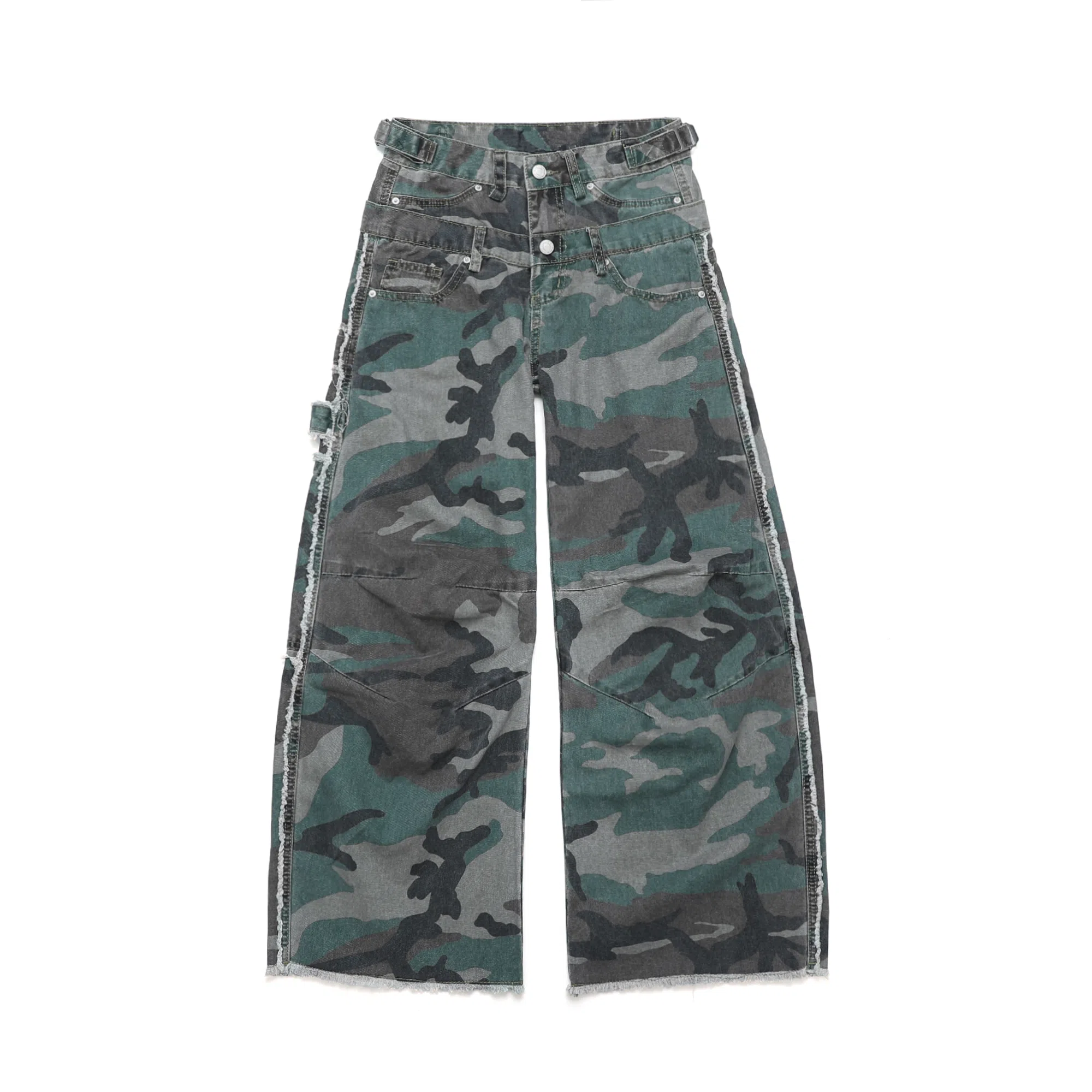 STRANGER LAB Curved Blade Camo Workwear Jeans
