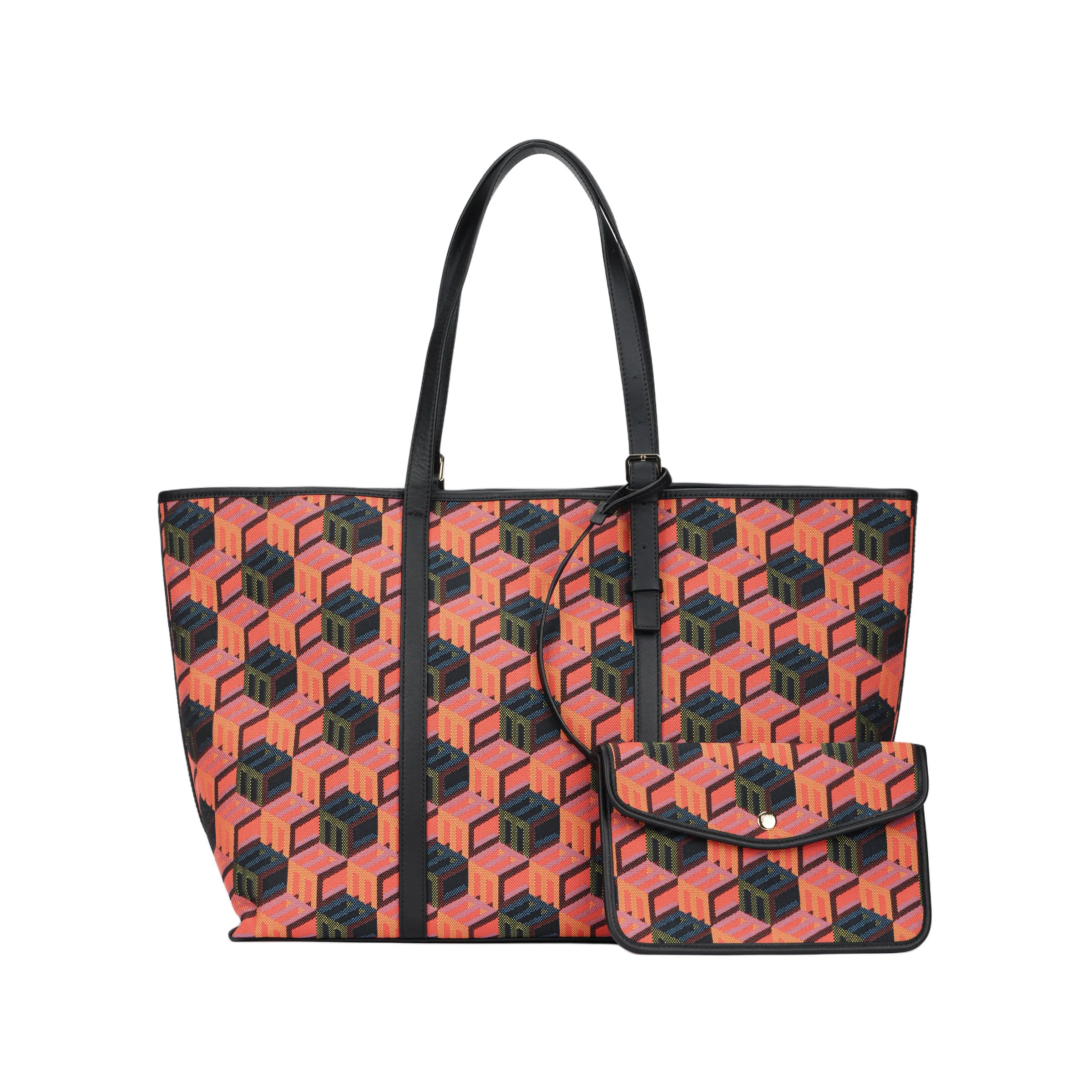 MCM Cubic Monogram Tote Red