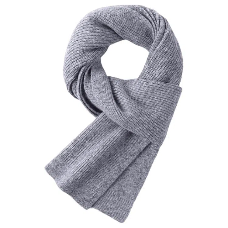 红豆 简约时尚柔软优雅百搭保暖 羊毛 绒线围巾 男女同款情侣款