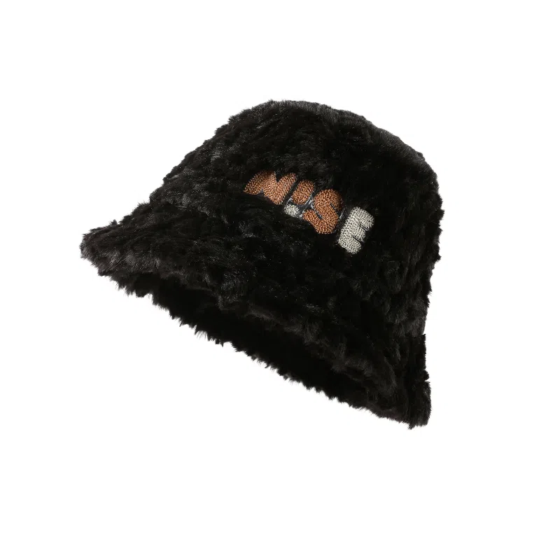 稻草人 毛绒绒盆帽甜美可爱百搭 冬天保暖显脸小 韩版高级感 聚酯纤维 渔夫帽 女款