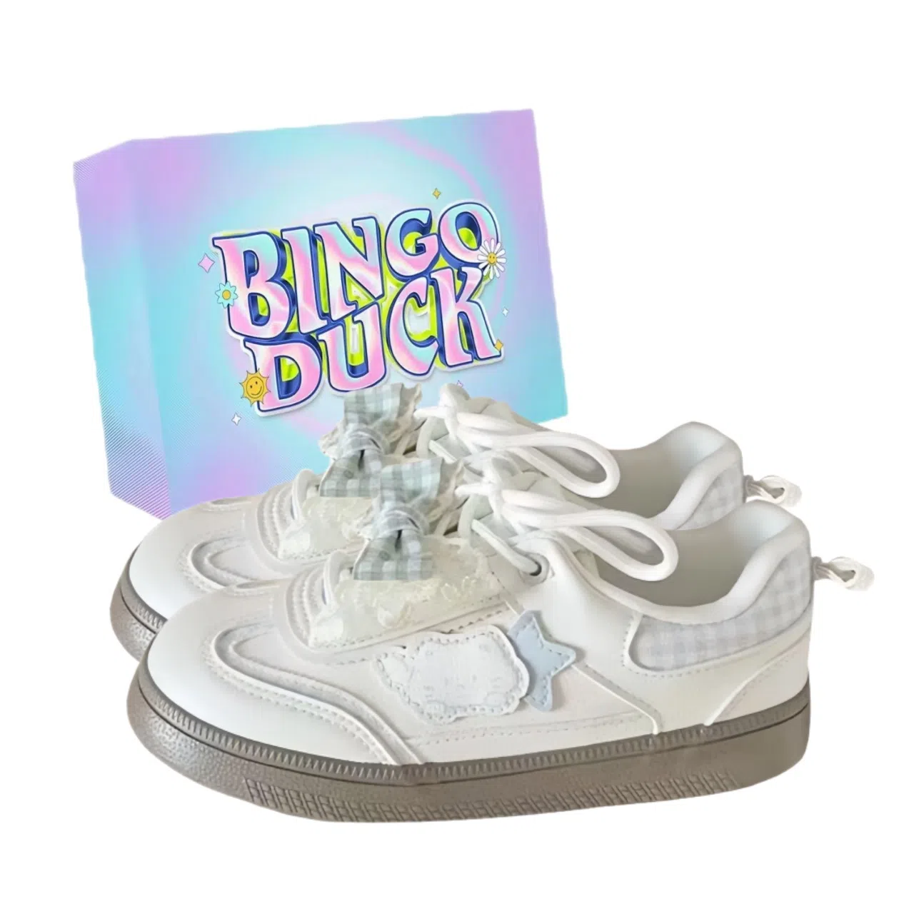 BINGO DUCK Retro Bow Low Sneakers