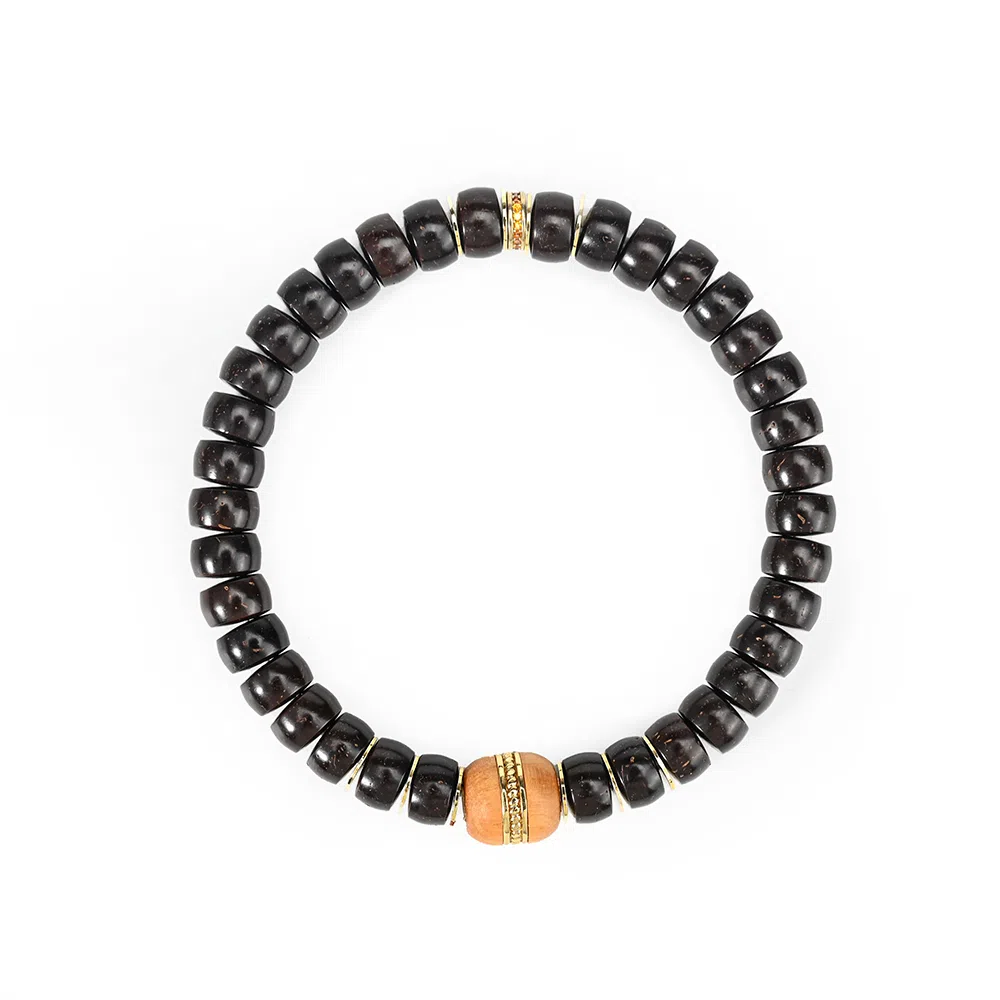 天纵 新中式原生态高端文玩佛珠 小众设计高级感  搭配汉堡转运珠 招财纳福 平安喜乐  解忧好运平安 椰蒂 手串 男女同款情侣款