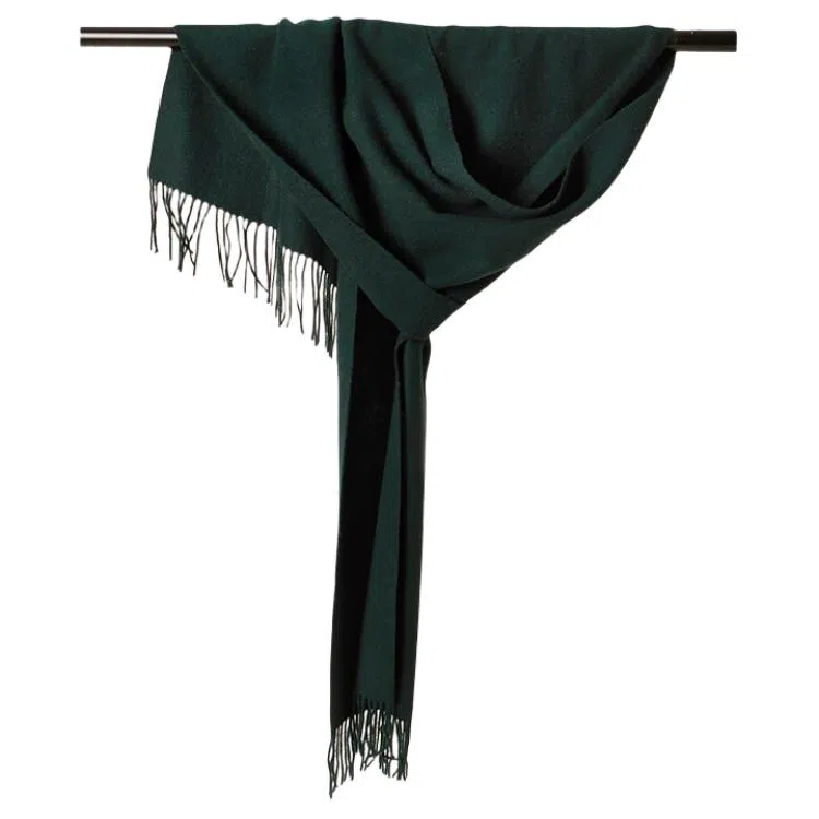 红豆 简约大气柔软轻盈百搭时尚 羊毛 绒线围巾 男女同款情侣款