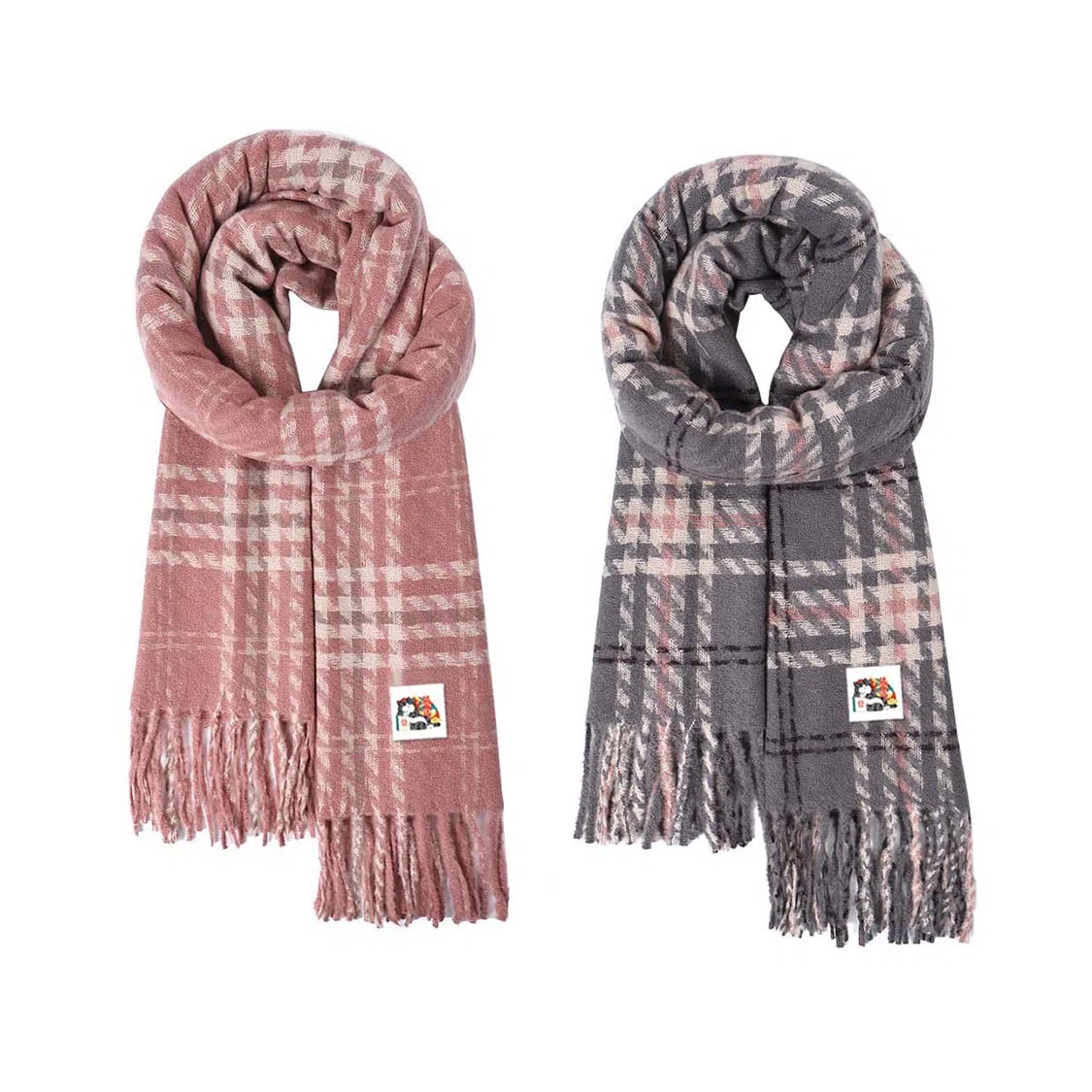 吾皇猫 时尚百搭保暖加厚 聚酯纤维 绒线围巾 男女同款情侣款