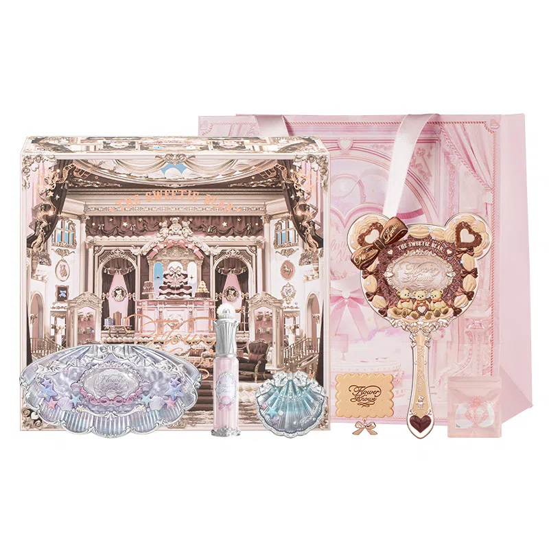 花知晓 珍贝绮彩礼盒彩妆套装 易上色自然持久奶油肌哑光不脱妆亮泽服帖