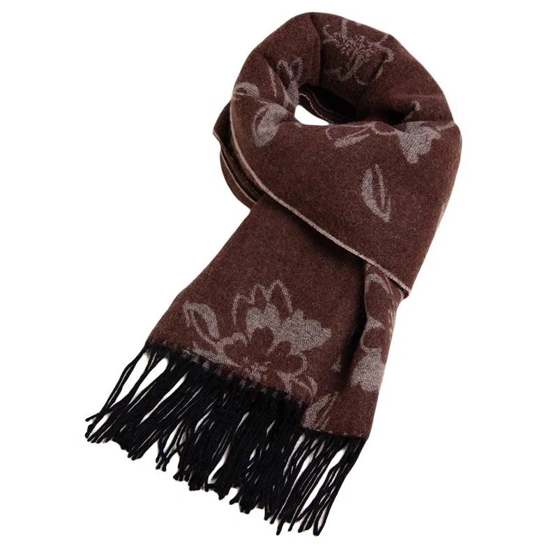 红豆 时尚柔软大气百搭 羊毛 绒线围巾 男女同款情侣款